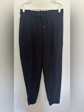 Freely Black Cargo Jogger Pants High Waist Drawstring Athletic Athleisure Medium